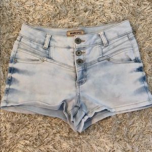 Juniors soft denim shorts